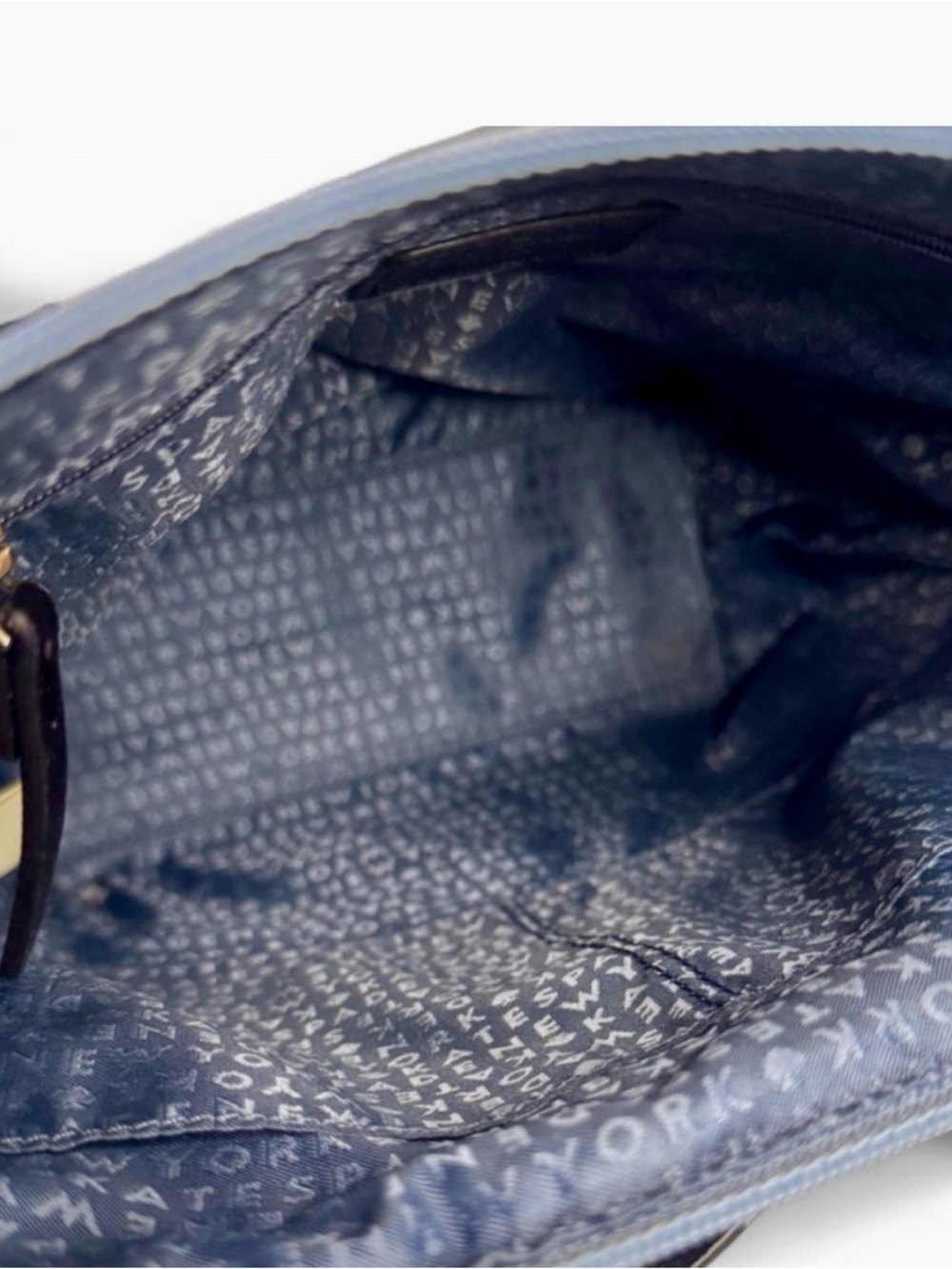 Kate Spade Jerelyn Tote Lakesedge Blue Glitter Bow Bag NWOT - Picture 5 of 8